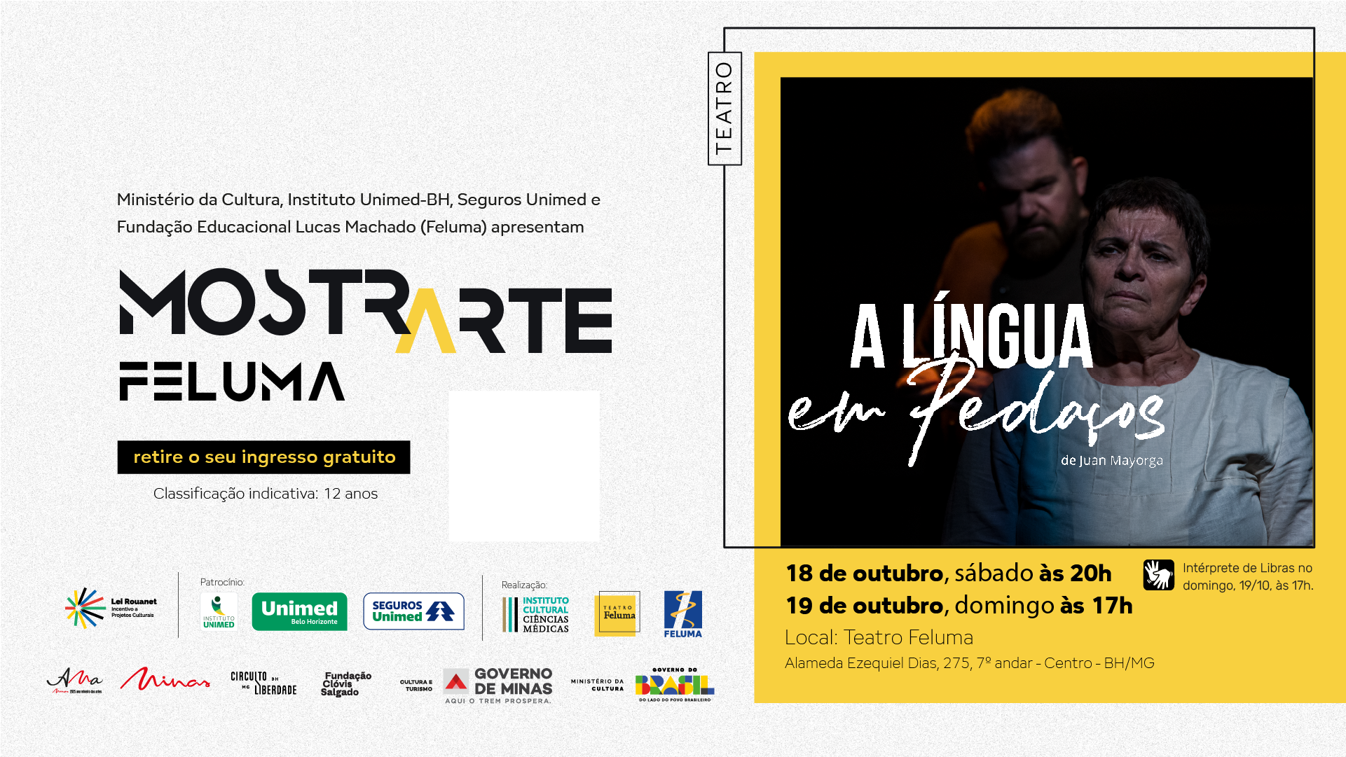 MostrArte Feluma - Espetáculo Língua em Pedaços