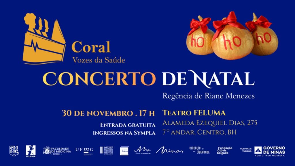 Um Concerto de Natal com o Coral Vozes da Saúde encerra a programação de novembro no Teatro Feluma.