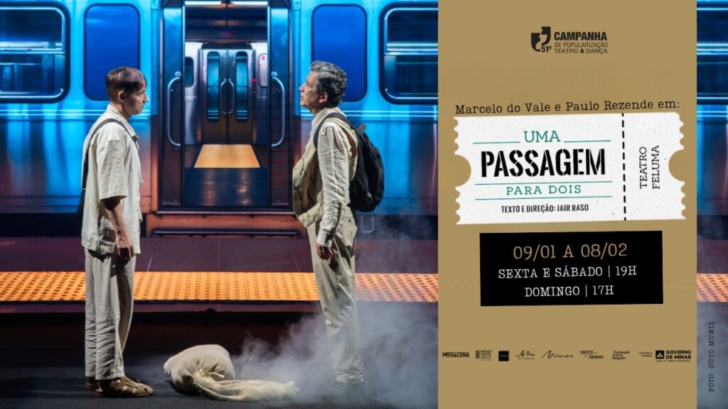 O espetáculo “UMA PASSAGEM PARA DOIS” está de volta ao Teatro Feluma