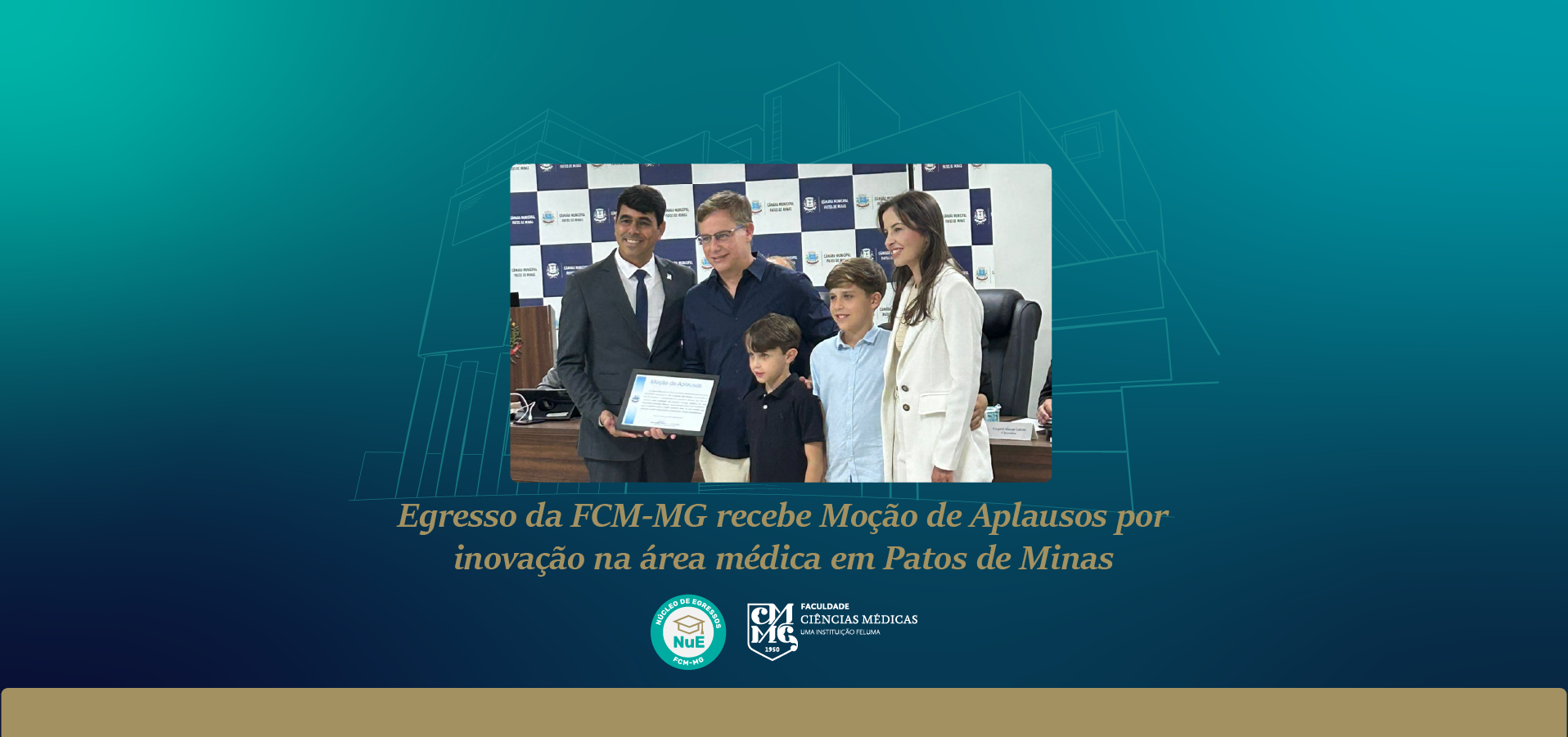Egresso da FCM-MG recebe Moção de Aplausos por inovação na área médica em Patos de Minas