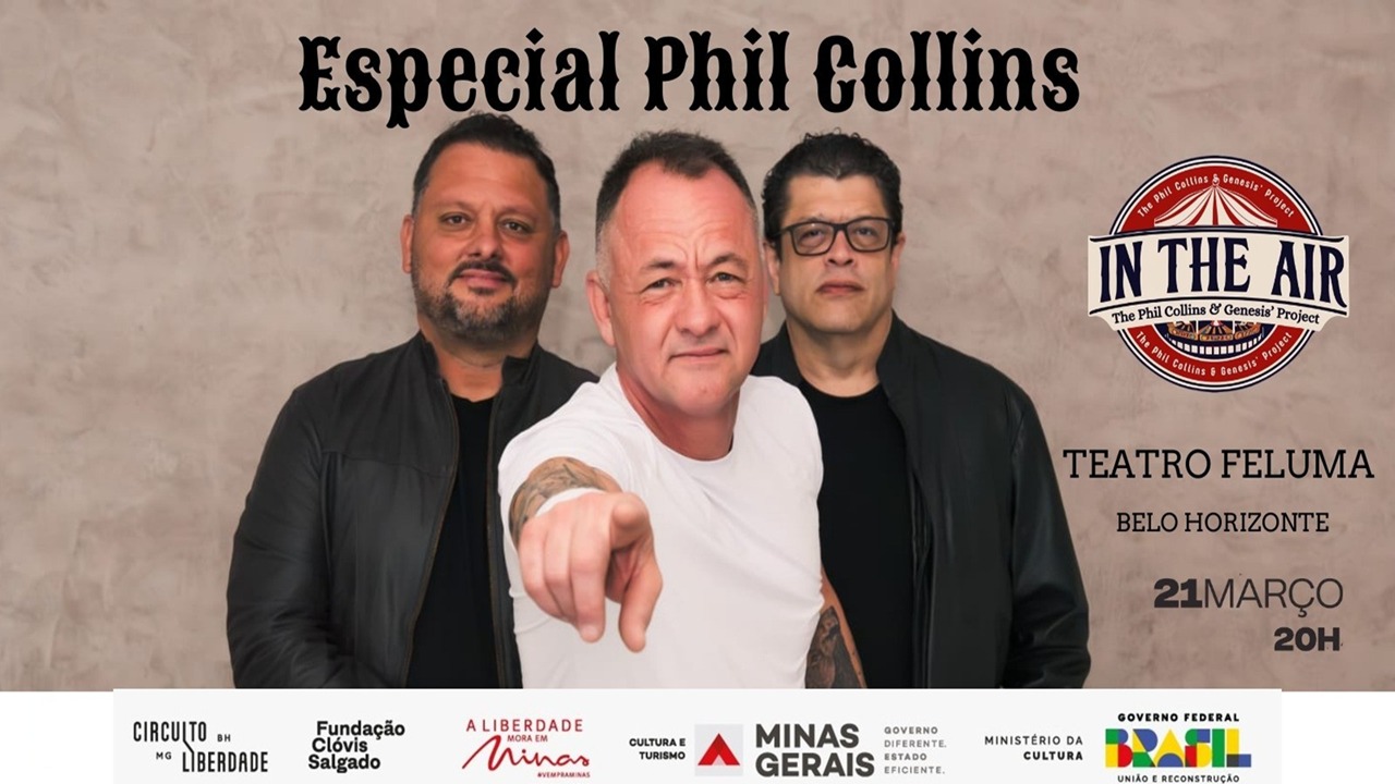 Teatro Feluma recebe o show “ Especial Phil Collins” revisita grandes sucessos da carreira solo de Phil Collins e da banda Genesis