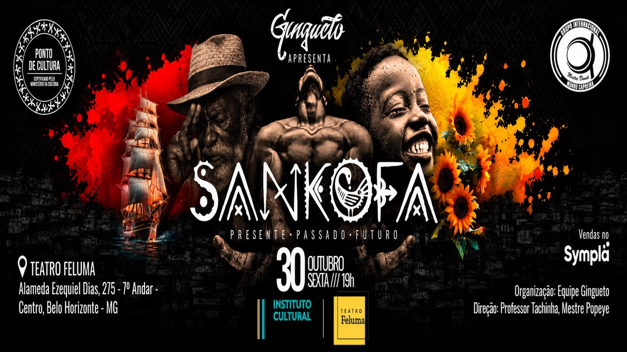 O Teatro Feluma recebe o espetáculo “Sankofa - Presente, Passado, Futuro”, com o Ponto de Cultura Gingueto Capoeira